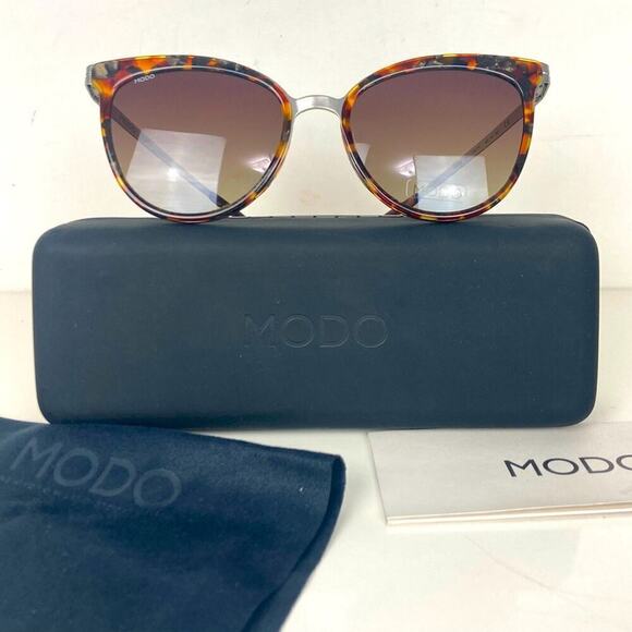 MODO 454 Titanium Polarized Tortoise Sunglasses - $257. main image 5